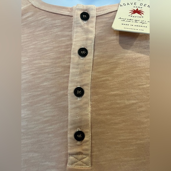 AGAVE DENIM long sleeve Henley Jersey 4 button shirt Medium Spanish Villa - Picture 8 of 16